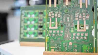 Image of two printed circuit boards (PCBs)