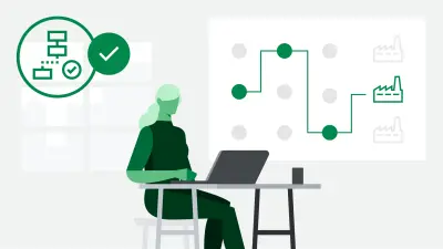 Eine Person, die Lieferantenoptionen analysiert und ihren Kunden mit dem richtigen Leiterplattenhersteller zusammenbringt – Symbol für eine effiziente Leiterplattenbeschaffung mit copperdot, unterstützt durch die bewährte Technologie- und Lieferkettenkompetenz von Bosch.